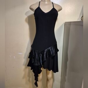 Y2K Gorgeous Black Mini Cami Jersey Whimsigoth Dress S